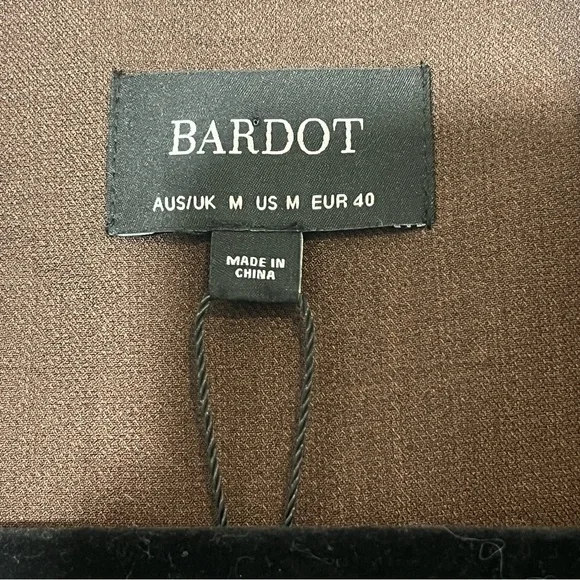 Bardot Oversized Double Breasted Blazer NWOT Chocolate Brown Medium - Picture 11 of 12